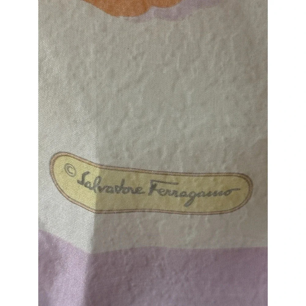 Salvatore Ferragamo Silk Blend ? Scarf Hand Rolled Edges 25 X 25‎